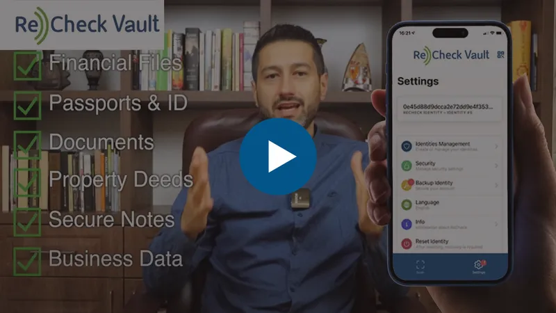 ReCheck Vault service & SDK to encrypt, store, trace & share sensitive information